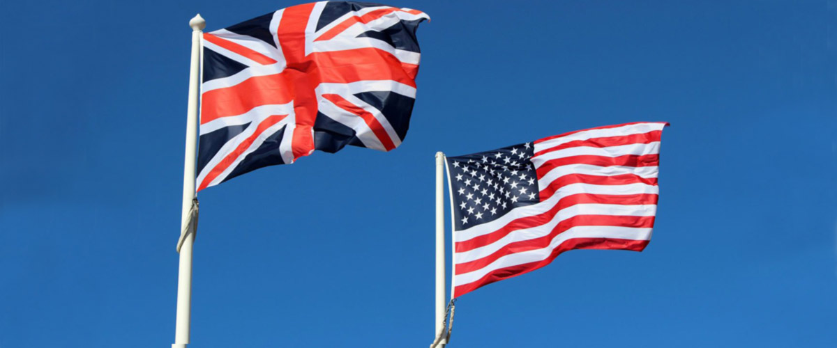 UK AND US FLAGS